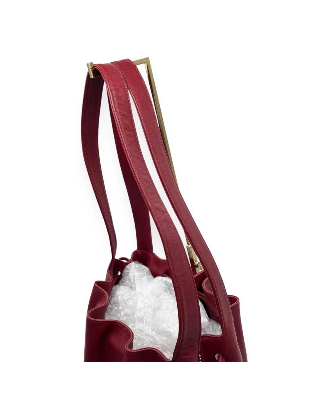 Vintage Coach 4180 Lexington Drawstring Bucket Bag in Red - Picture 9 of 11